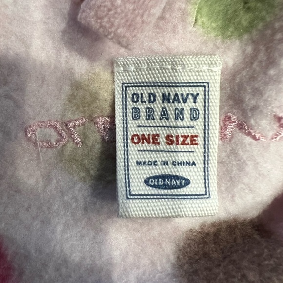 Old Navy One Size Pink Polka Dots Fleece Fringe Scarf - Picture 3 of 4